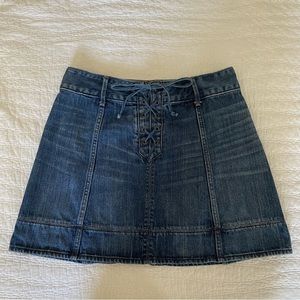 Abercrombie & Fitch Denim lace up skirt